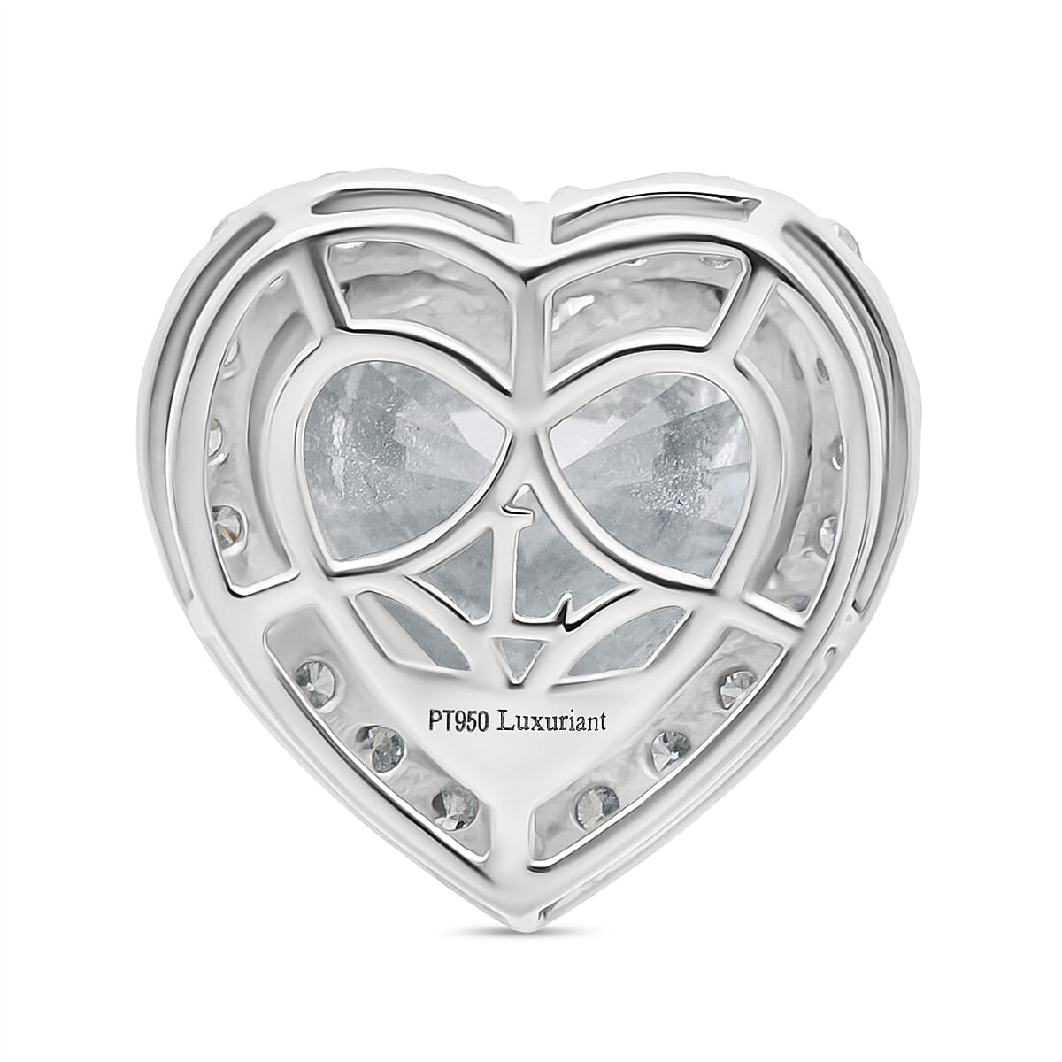 First Time Ever-Luxuriant 950 Platinum IGI Certified Lab Grown Diamond (VS-EF) Heart Pendant 5.52 Ct