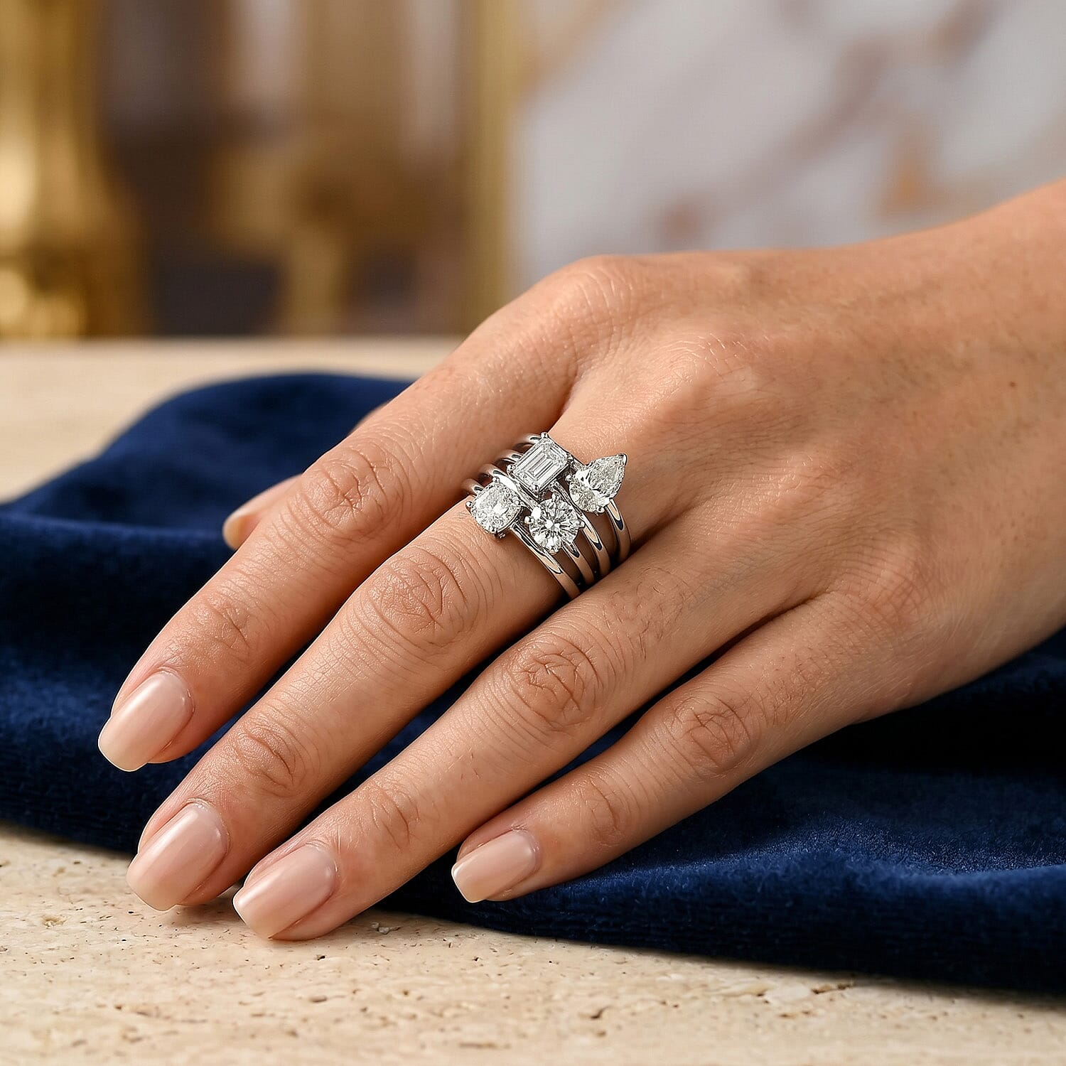 LUXURIANT 1 Ct. Lab Grown Diamond Solitaire Ring in Sterling Silver