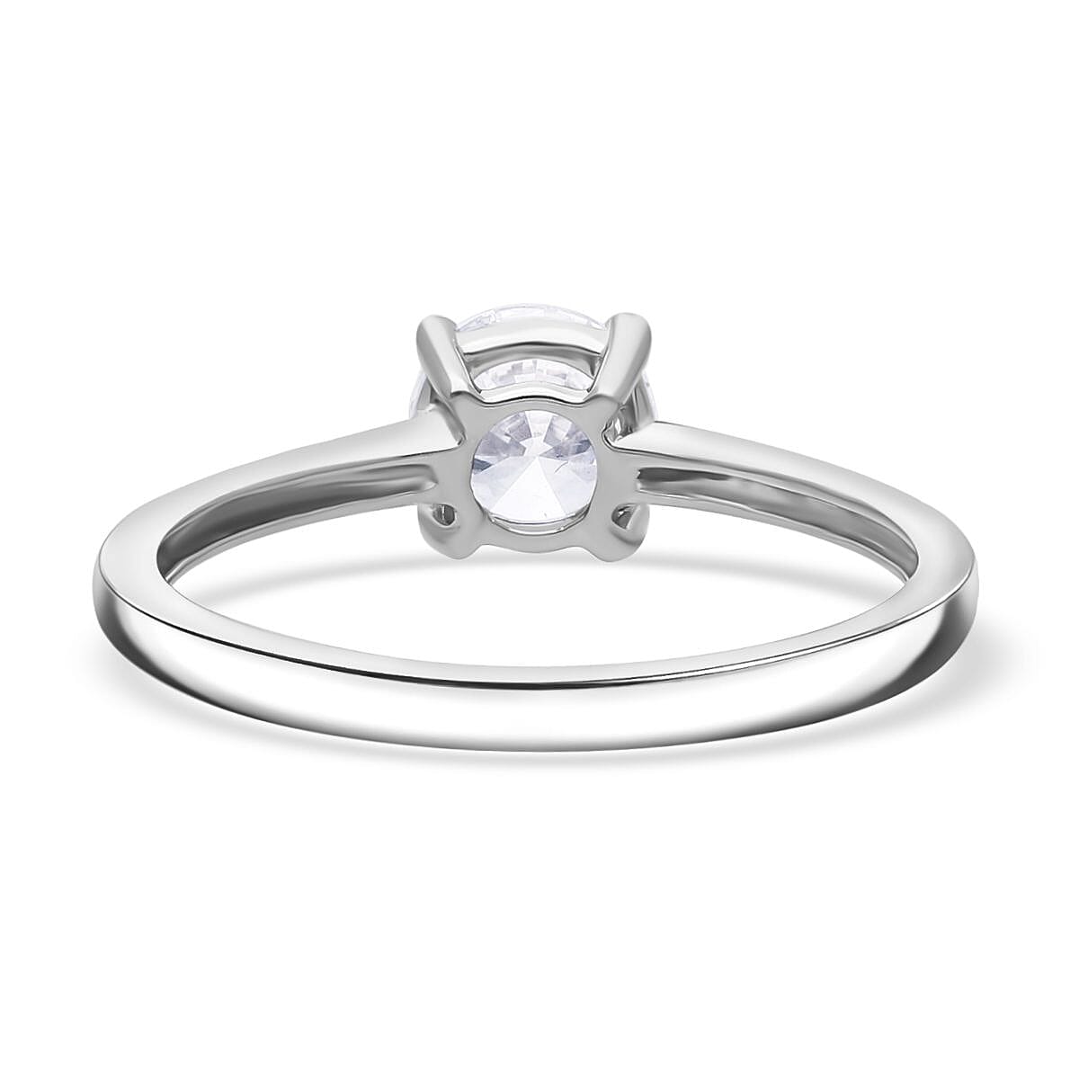 LUXURIANT 1 Ct. Lab Grown Diamond Solitaire Ring in Sterling Silver