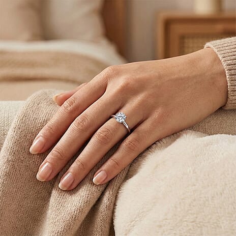 Luxuriant Lab Grown Diamond (SI-GH) Ring Sterling Silver 1.00 Ct.