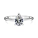 Luxuriant Lab Grown Diamond (SI-GH) Ring in Rhodium Overlay Sterling Silver 1.00 Ct.