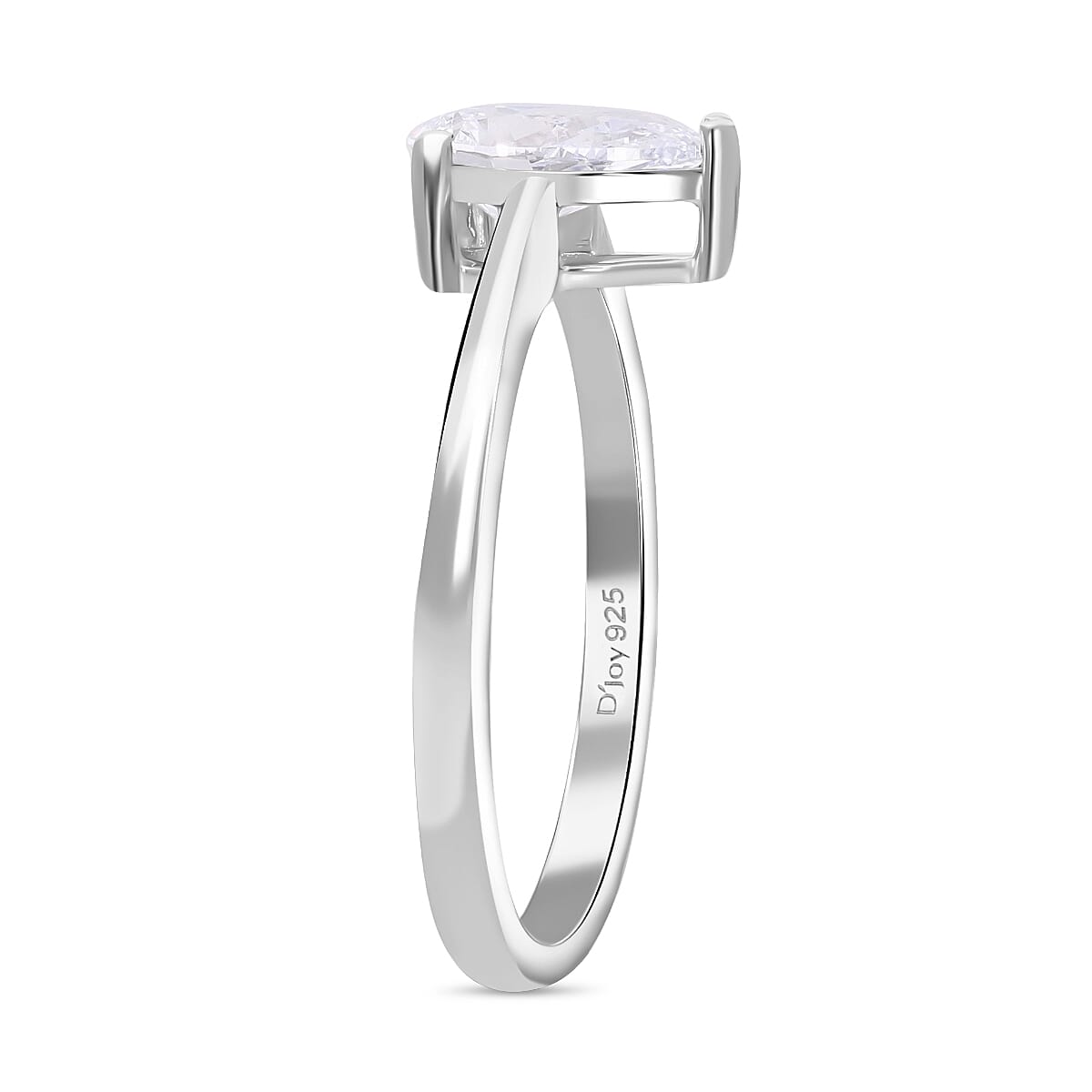 Luxuriant Lab Grown Diamond (SI-GH) Ring in Rhodium Overlay Sterling Silver 1.00 Ct.