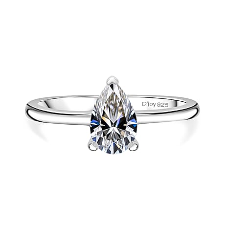 Luxuriant Lab Grown Diamond (SI-GH) Ring in Rhodium Overlay Sterling Silver 1.00 Ct.