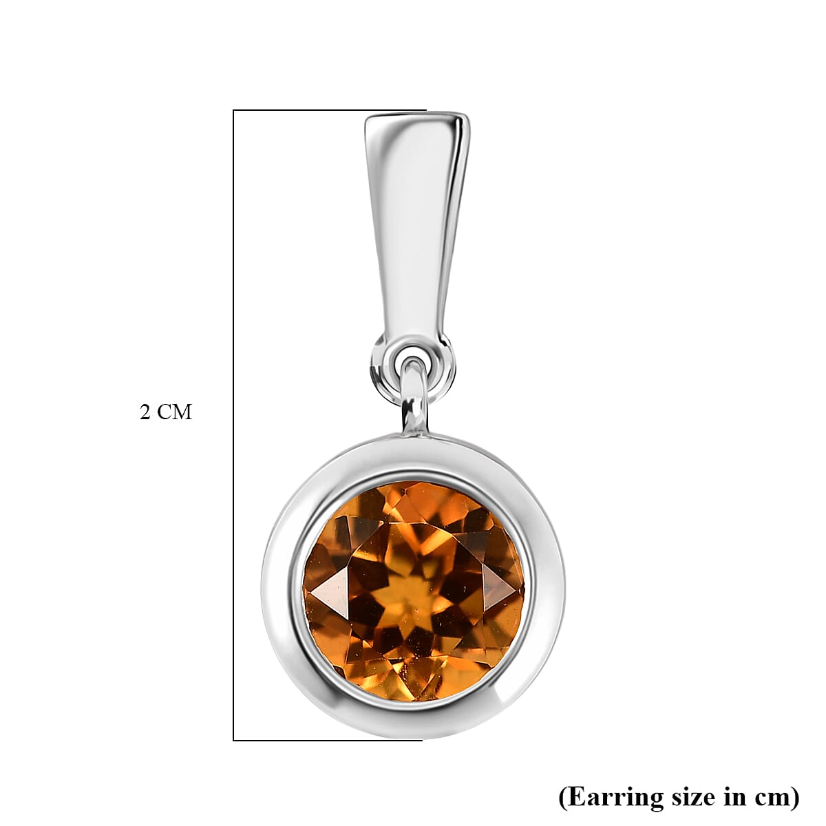 D'Joy Serra Gaucha Citrine Dangling Earring in Platinum Overlay Sterling Silver 2.45 Ct.