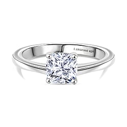 LUXURIANT 1 Ct. Lab Grown Diamond Solitaire Ring in Sterling Silver