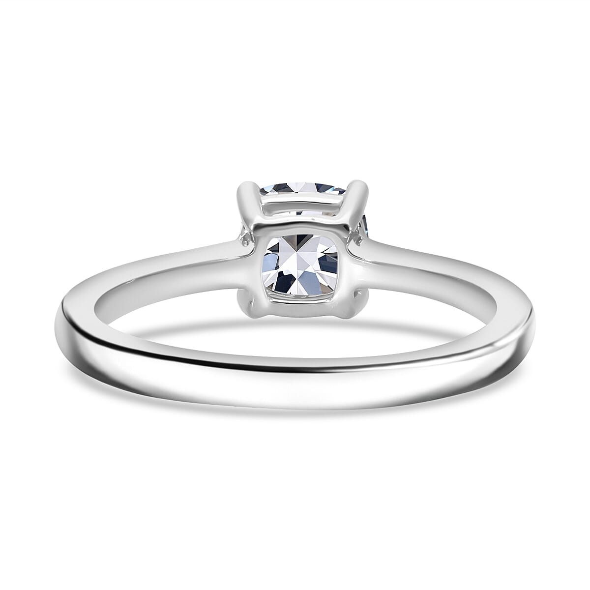 Luxuriant Lab Grown Diamond (SI-GH) Ring in Rhodium Overlay Sterling Silver 1.00 Ct.