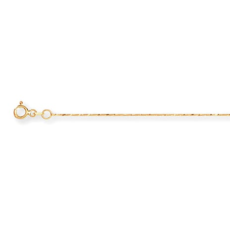 Sterling Silver Necklace (Size 20) with Lobster Clasp in Yellow Gold Plated, Silver Wt. 10.00 Gms.