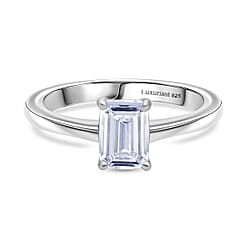 Luxuriant Lab Grown Diamond (SI-GH) Ring in Rhodium Overlay Sterling Silver 1.00 Ct.