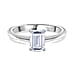 Luxuriant Lab Grown Diamond (SI-GH) Ring in Rhodium Overlay Sterling Silver 1.00 Ct.