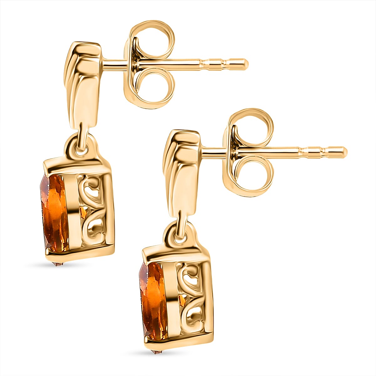 D'Joy Serra Gaucha Citrine Dangling Earring Sterling Silver 1.34 Ct.