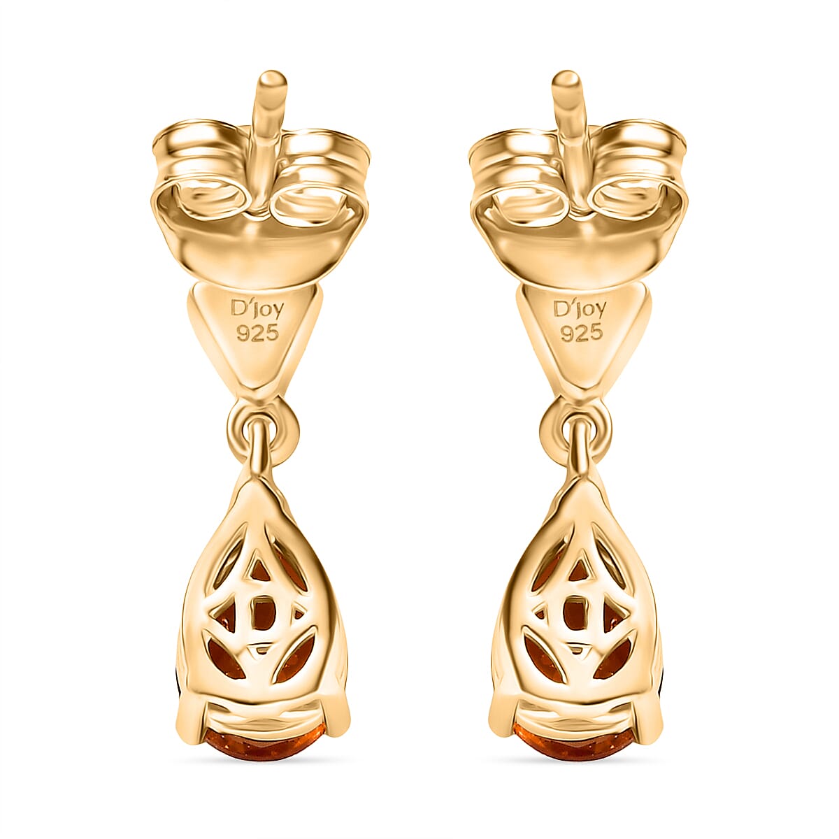 D'Joy Serra Gaucha Citrine Dangling Earring Sterling Silver 1.34 Ct.