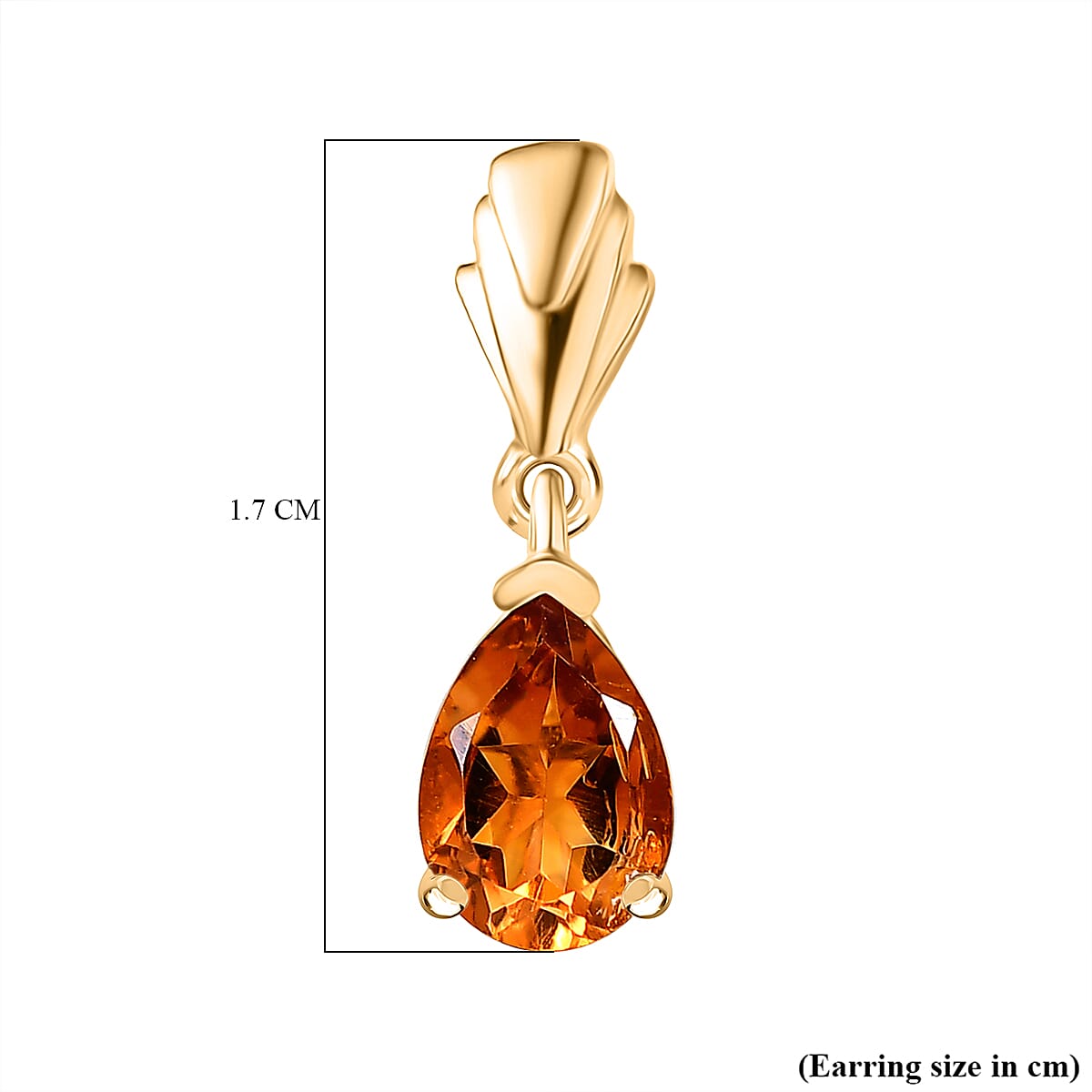 D'Joy Serra Gaucha Citrine Dangling Earring Sterling Silver 1.34 Ct.