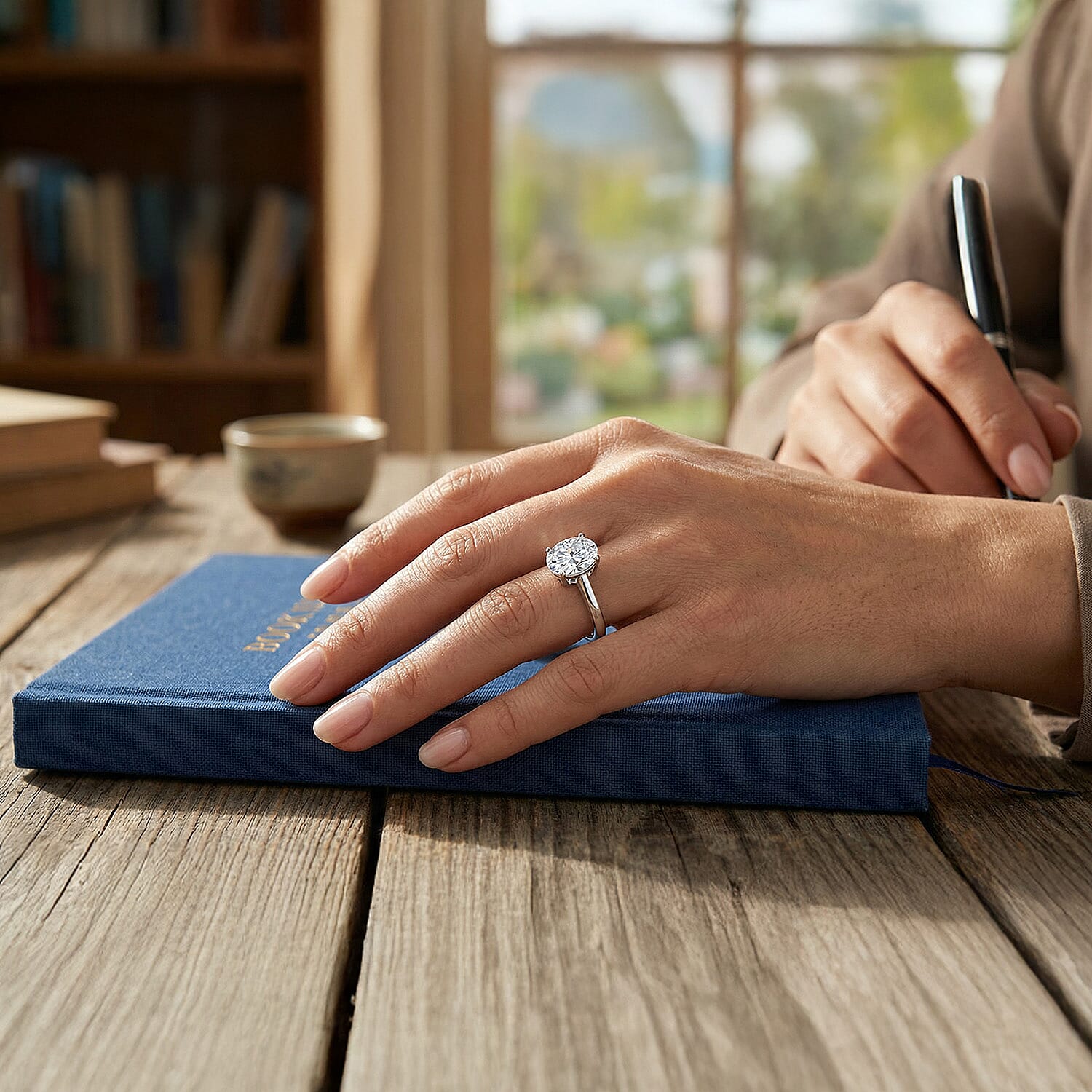 LUXURIANT 1 Ct. Lab Grown Diamond Solitaire Ring in Sterling Silver