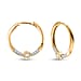 LUXURIANT Lab Grown Diamond Full Hoop Earring in 18K Vermeil Yellow Gold Plated Sterling Silver 0.33 Ct.