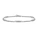 LUXURIANT 1 Ct. Lab Grown Diamond  Station Bracelet (Size 7.5) in Rhodium Overlay Sterling Silver (SI-GH)