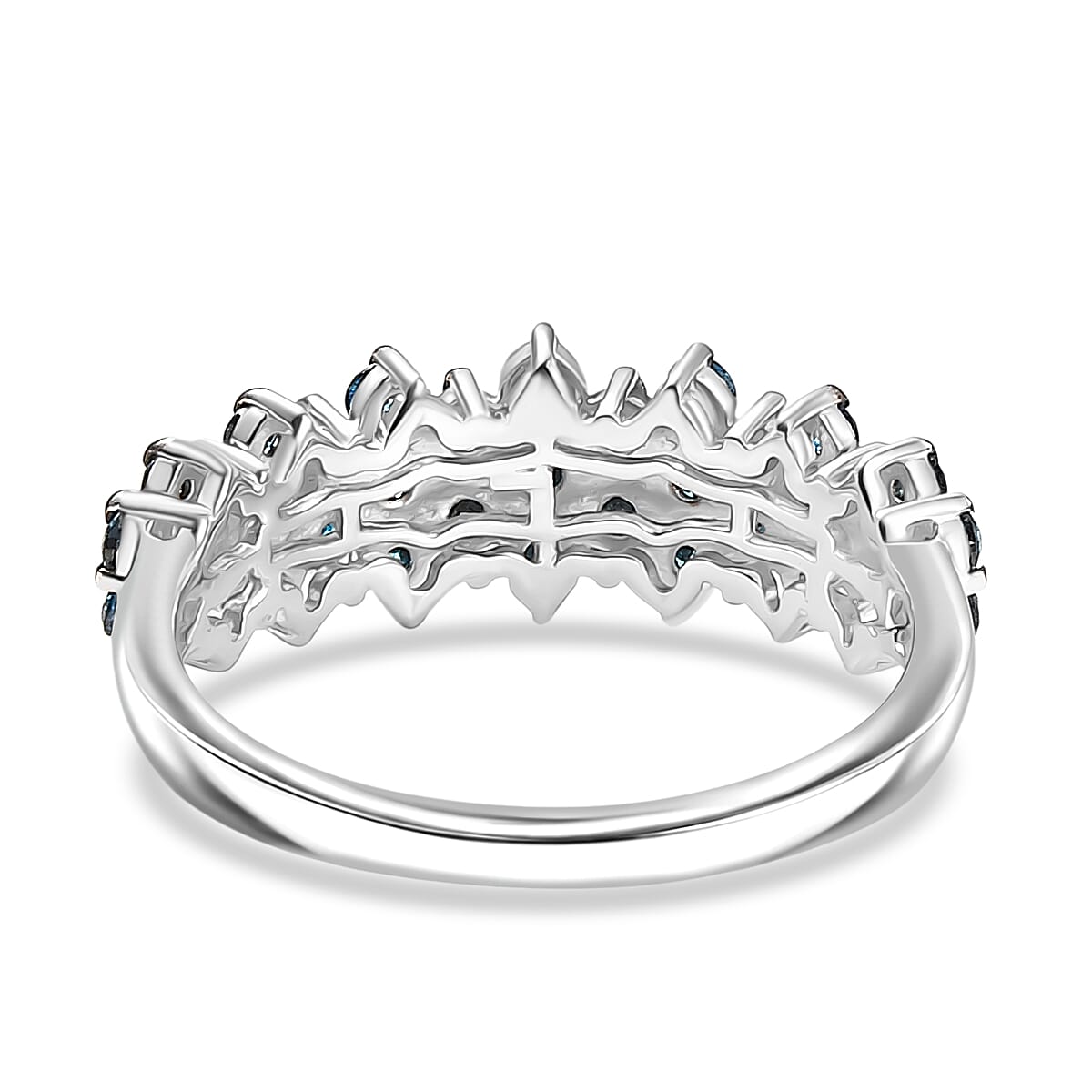 Luxuriant Lab Grown Diamond Main Stone With Side Stone Ring in Sterling Silver