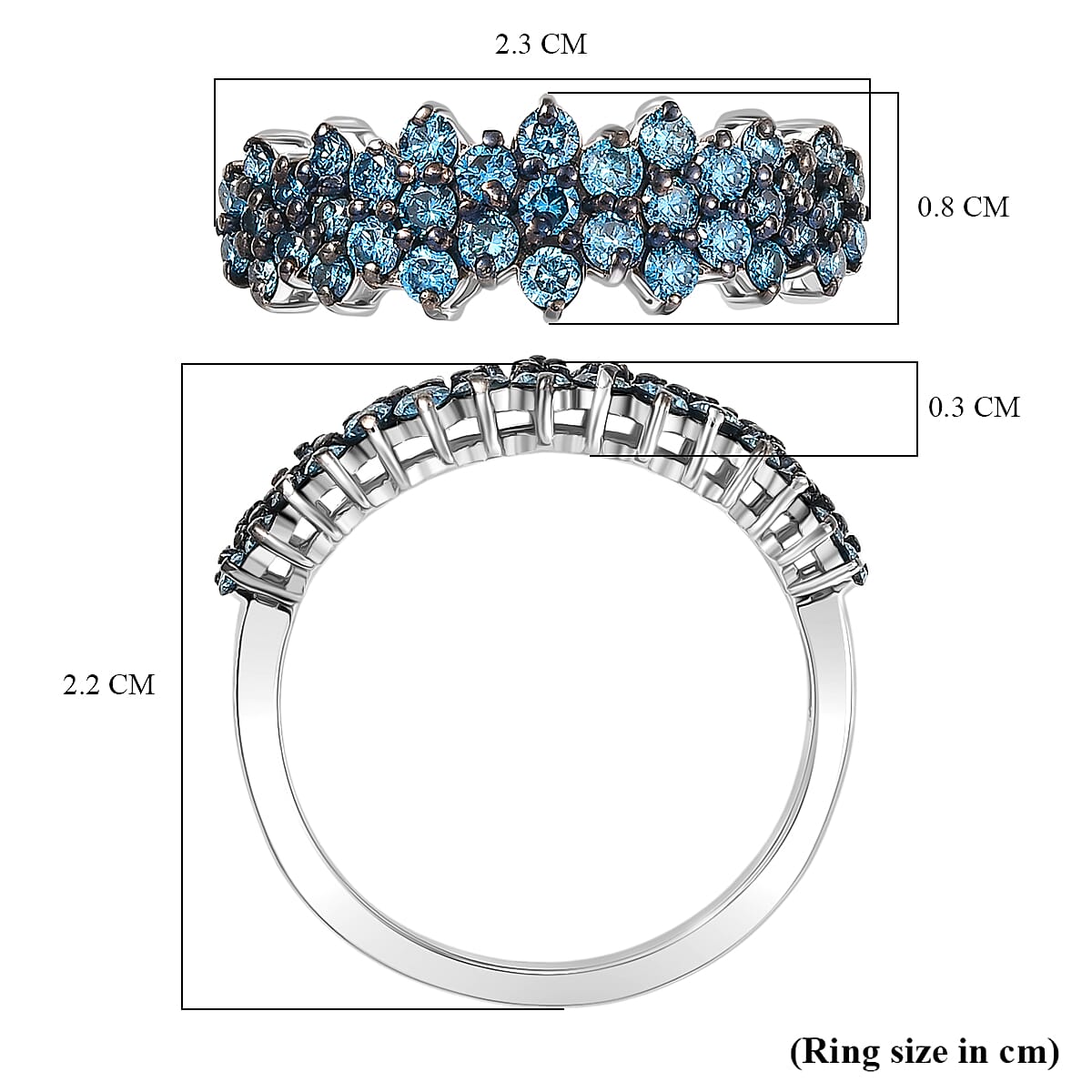 Luxuriant Lab Grown Diamond Main Stone With Side Stone Ring in Sterling Silver