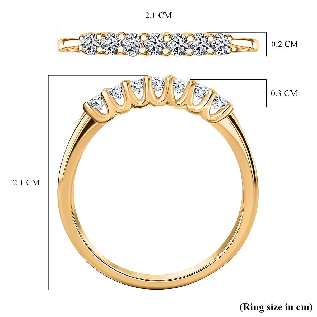 LUXURIANT Lab Grown Diamond 7-Stone Ring