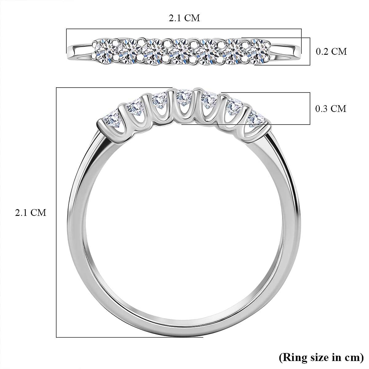 LUXURIANT Lab Grown Diamond 7-Stone Ring