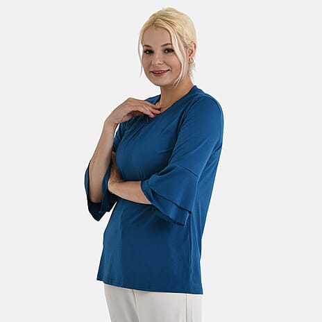 - Maisi Half-Sleeved Blouse (Size - 18) - Blue