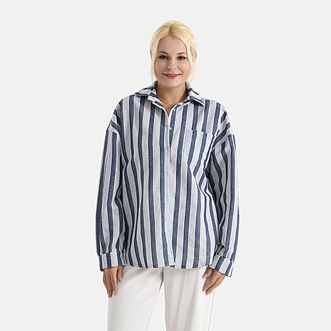- Maisi Striped Shirt (Size - 16) - Blue - White