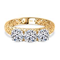 LUXURIANT 1.5 Ct. Lab Grown Diamond Trilogy Ring in 9K Gold, SGL Certified