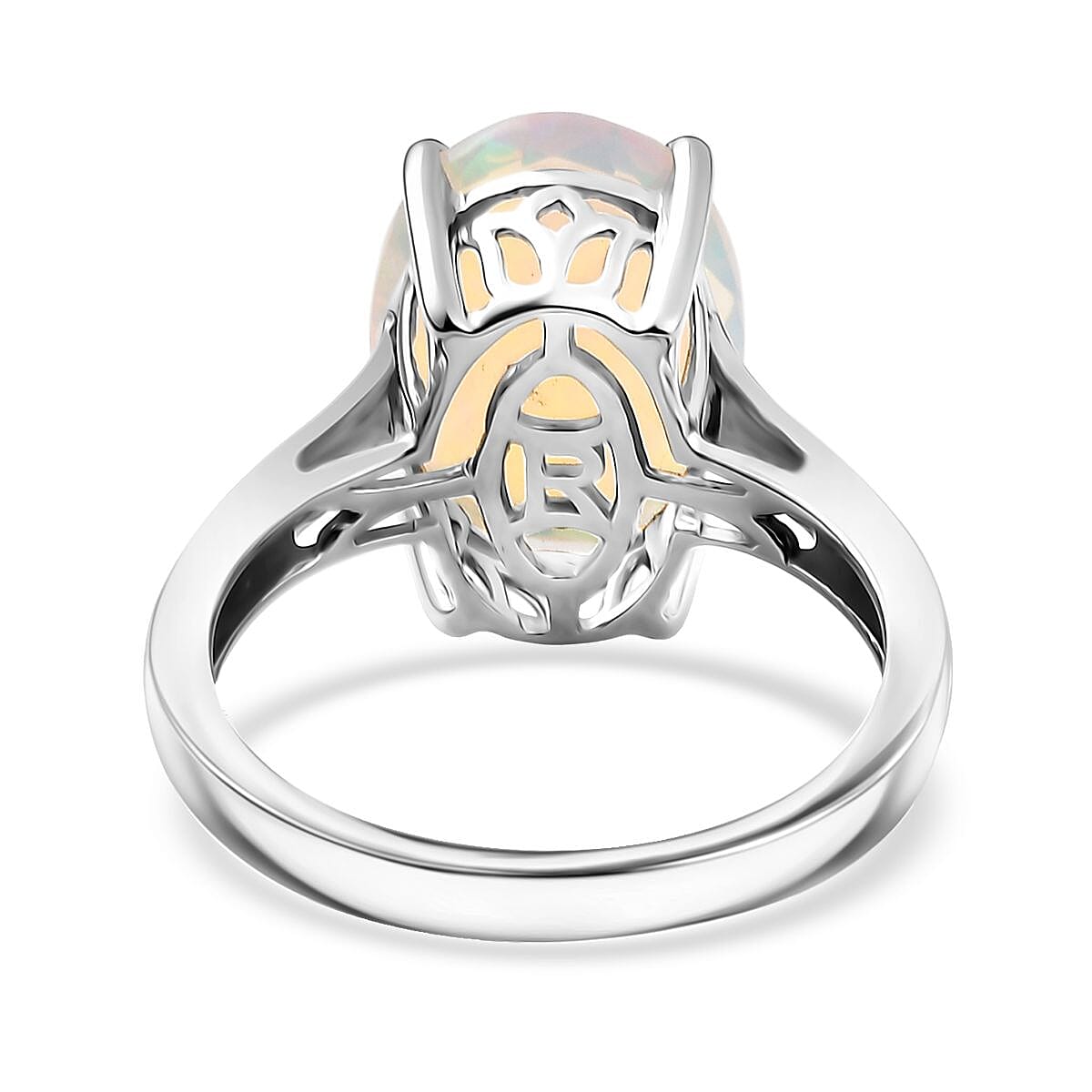 Rhapsody 950 Platinum AAAA Ethiopian Opal Ring 3.75 Ct, Platinum Wt. 4.78 Gms.