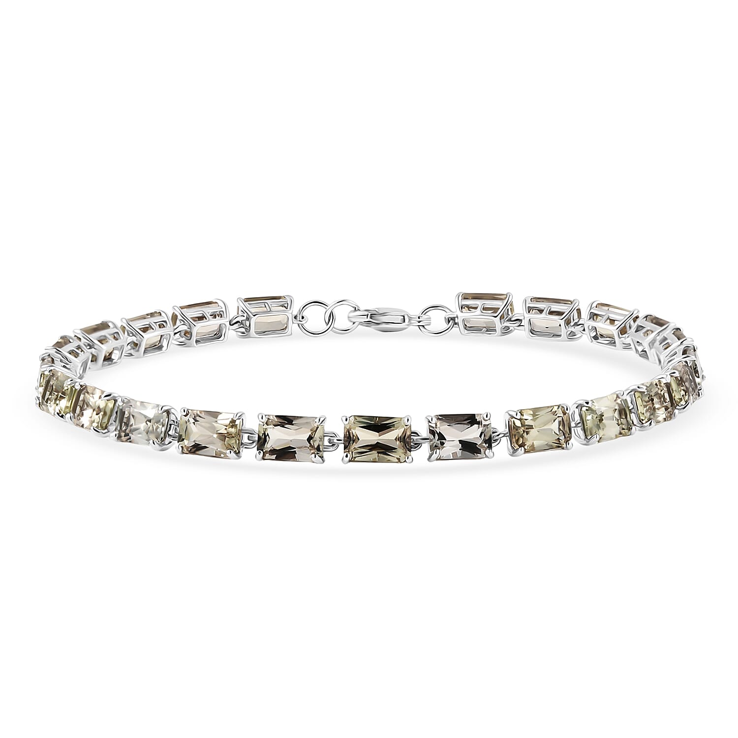 RHAPSODY 950 Platinum AAAA Turkizite Cluster Bracelet (Size - 7.5)  15.76 Ct, Platinum Wt. 8.73 Gms