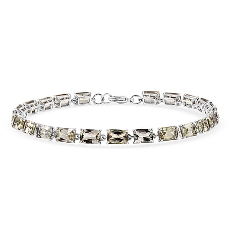 RHAPSODY 950 Platinum AAAA Turkizite Cluster Bracelet (Size - 7.5)  15.76 Ct, Platinum Wt. 8.73 Gms