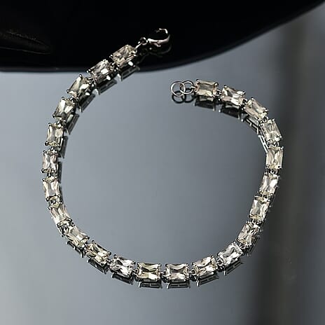 RHAPSODY 950 Platinum AAAA Turkizite Cluster Bracelet (Size - 7.5)  15.76 Ct, Platinum Wt. 8.73 Gms