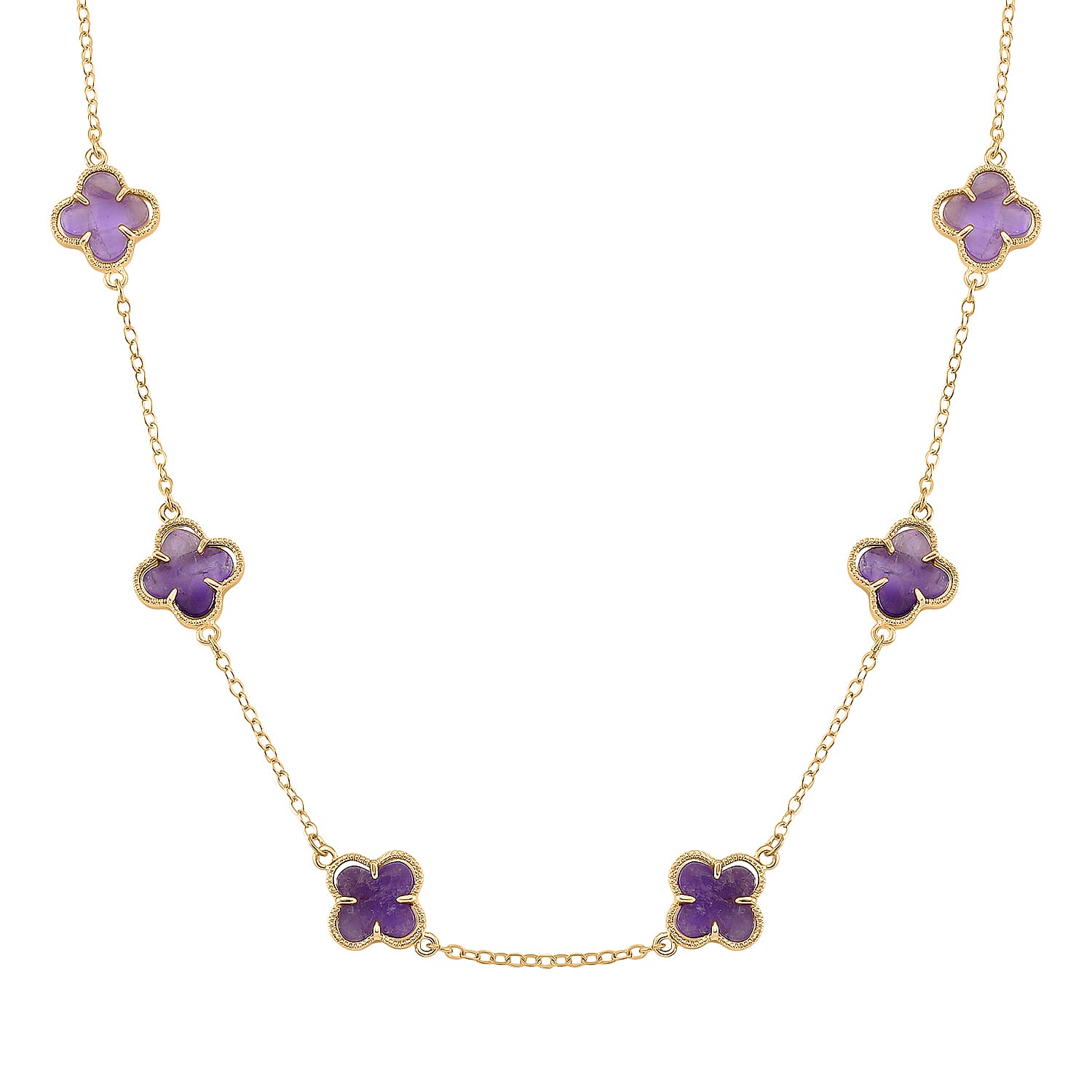 African Amethyst Fancy Necklace (Size - 20)  2.000  Ct.