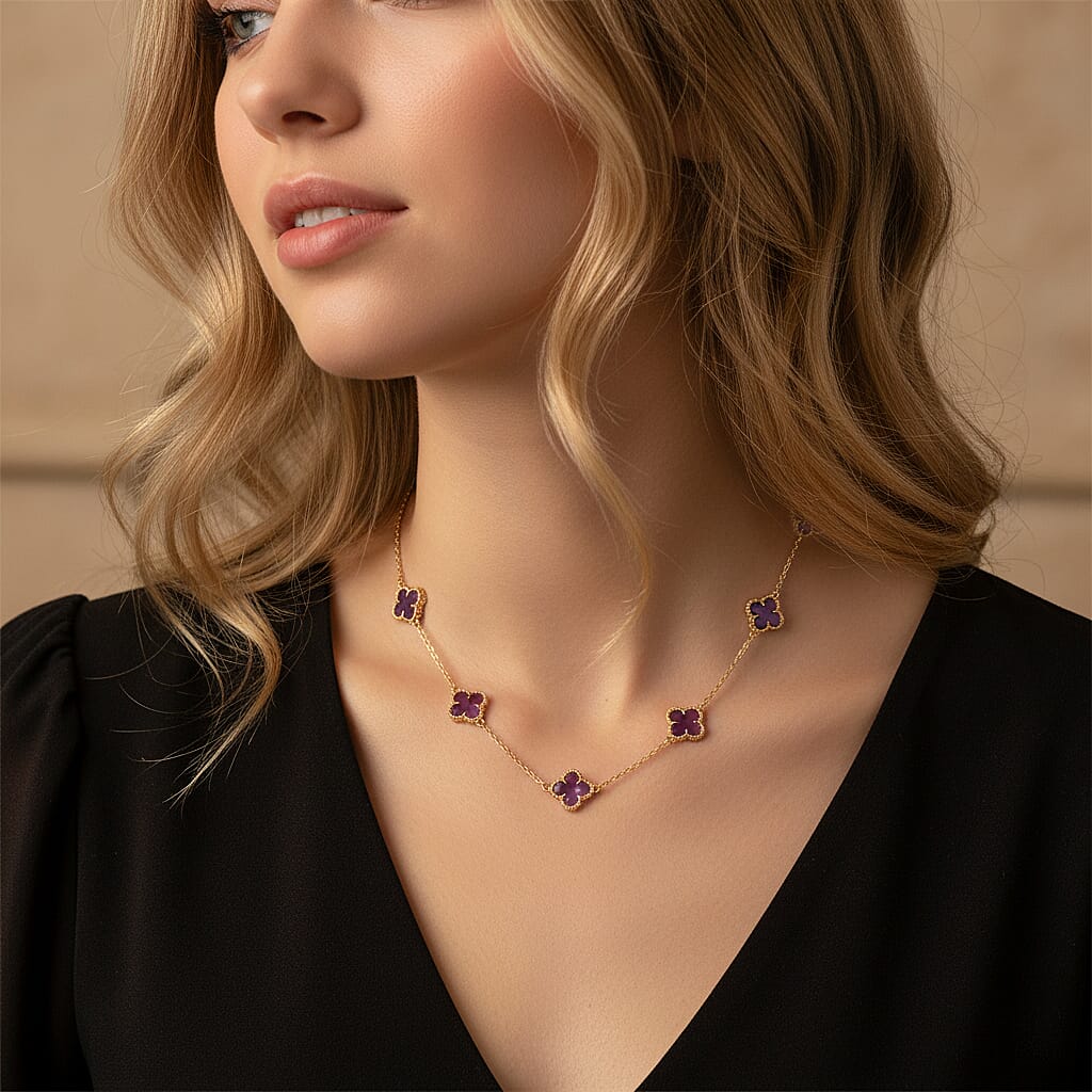 African Amethyst Fancy Necklace (Size - 20)  2.000  Ct.