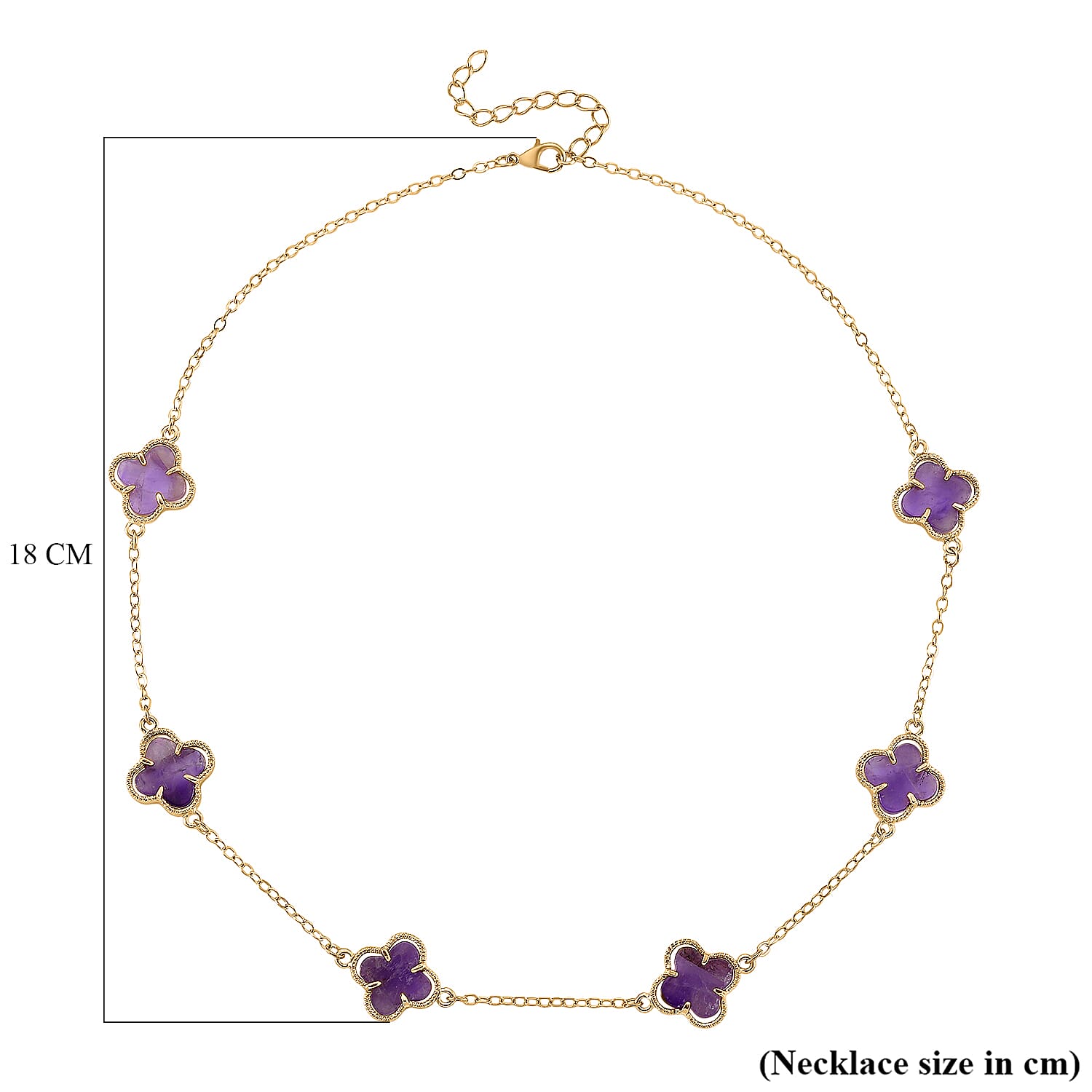 African Amethyst Fancy Necklace (Size - 20)  2.000  Ct.