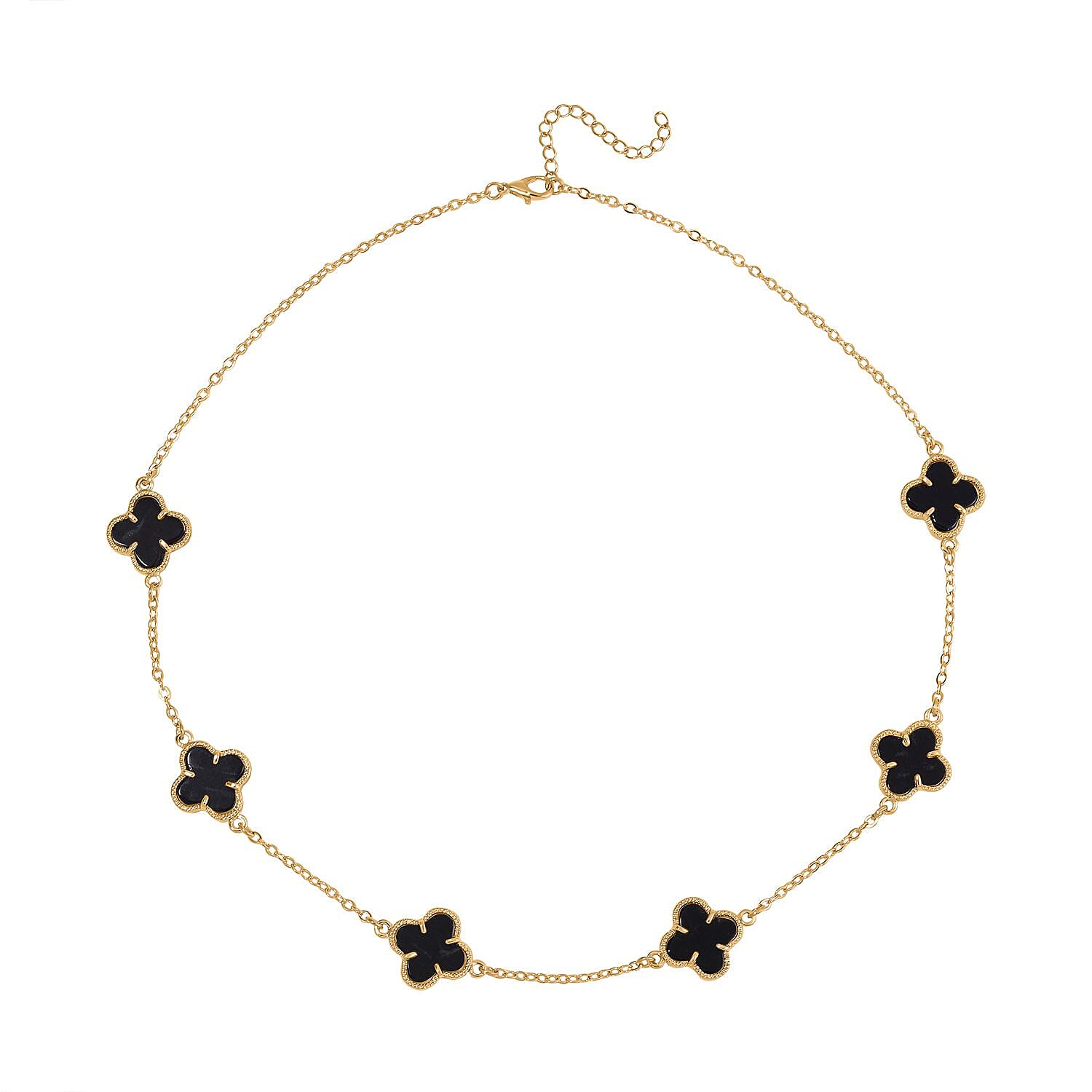 Black Dyed Agate Fancy Necklace (Size - 20)  2.000  Ct.