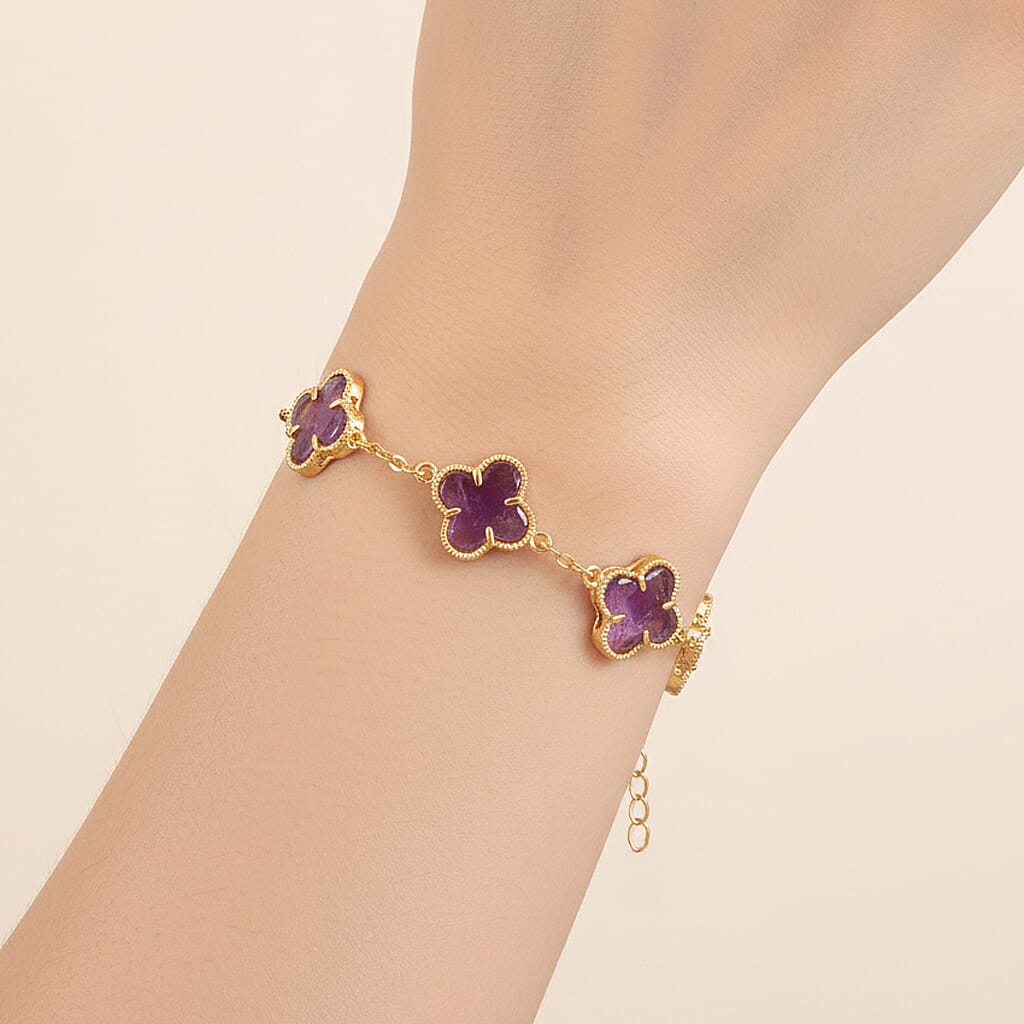 African Amethyst Fancy Bracelet (Size - 7.5)  1.200  Ct.