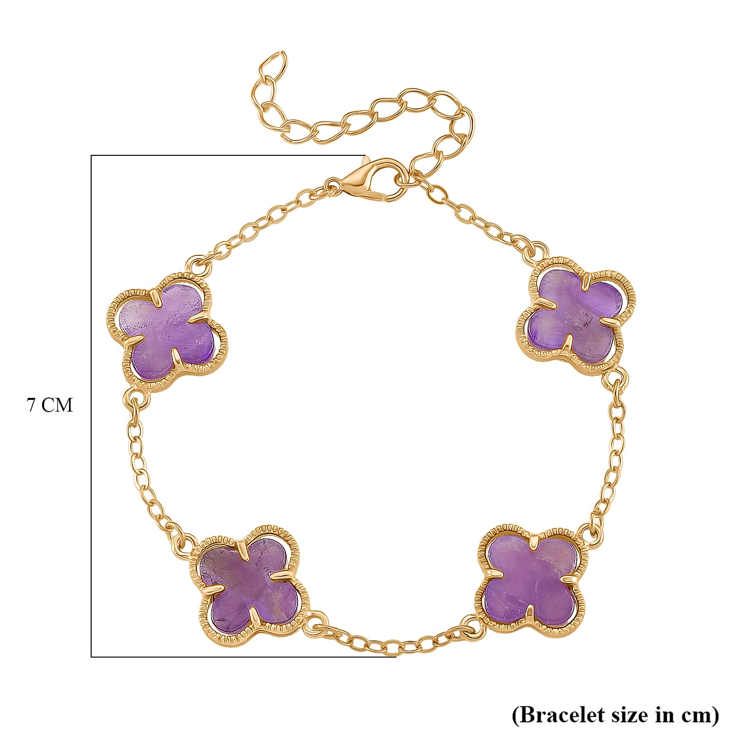 African Amethyst Fancy Bracelet (Size - 7.5)  1.200  Ct.