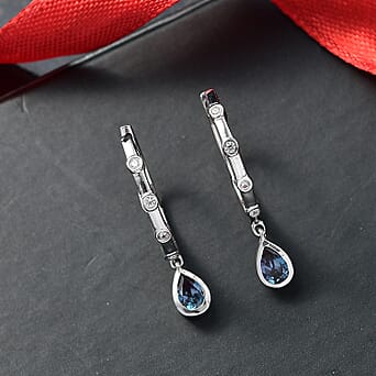 https://tjcuk.sirv.com/Products/82/7/8279035/Luxuriant-Lab-Grown-Alexandrite-White-Zircon-Dangling-Earring-in-Rhodi_8279035_1.jpg?w=342&h=342