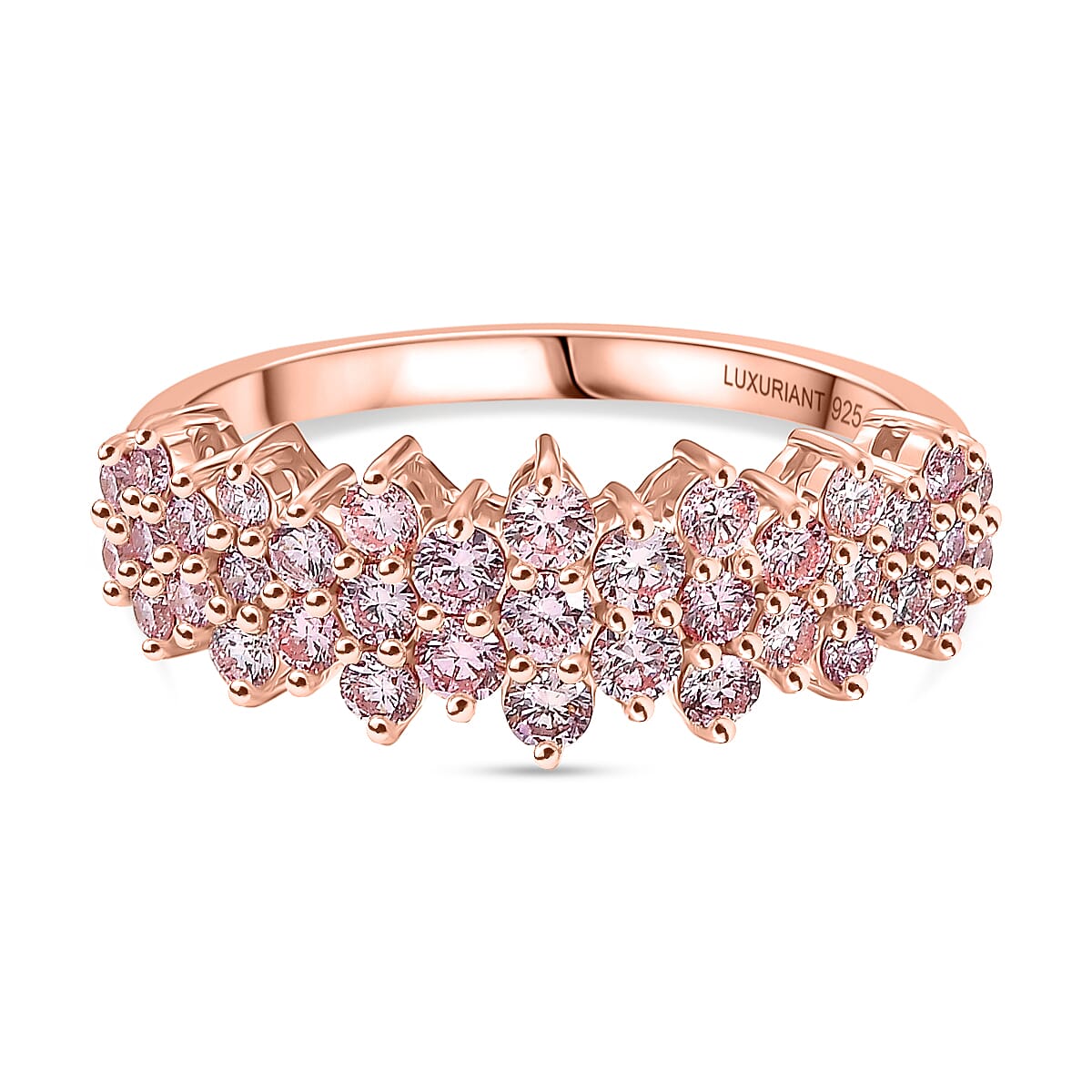 Luxuriant Lab Grown Diamond Main Stone With Side Stone Ring in Sterling Silver