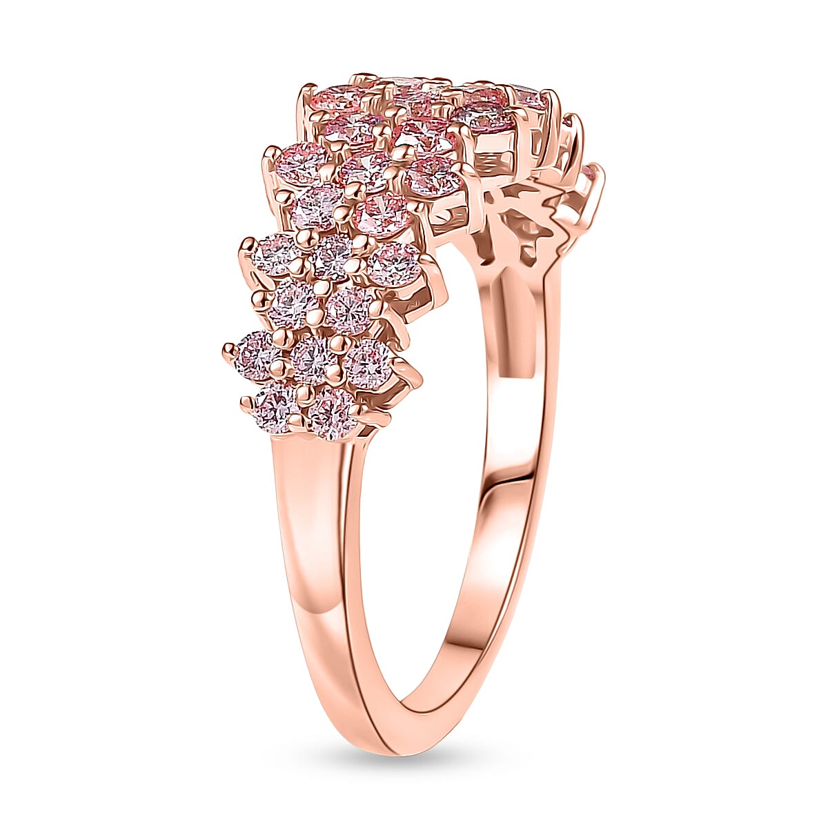 Luxuriant Lab Grown Diamond Main Stone With Side Stone Ring in Sterling Silver