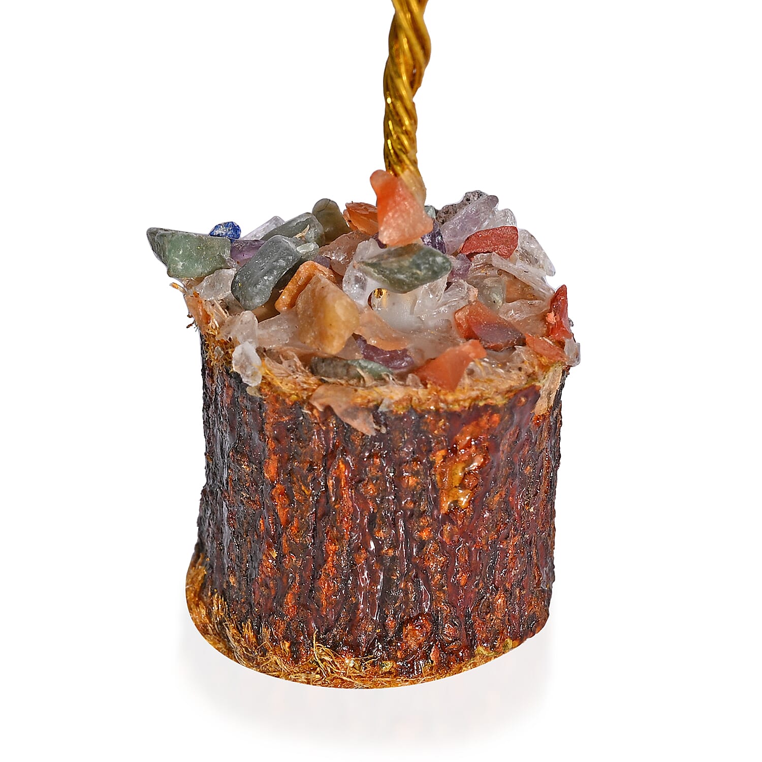 Tucson Find  Deal Livmore Set of 12 Gemstone Bonsai Trees (5.08cm) - Multi Colour