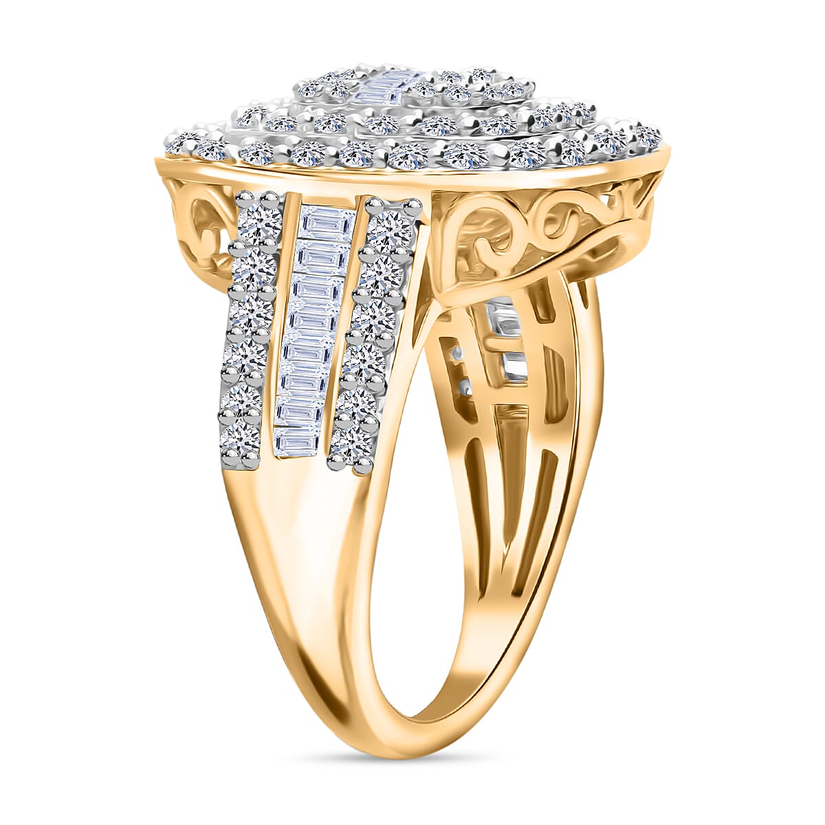 LUXURIANT 2 Ct. Lab Grown Diamond Cluster Ring