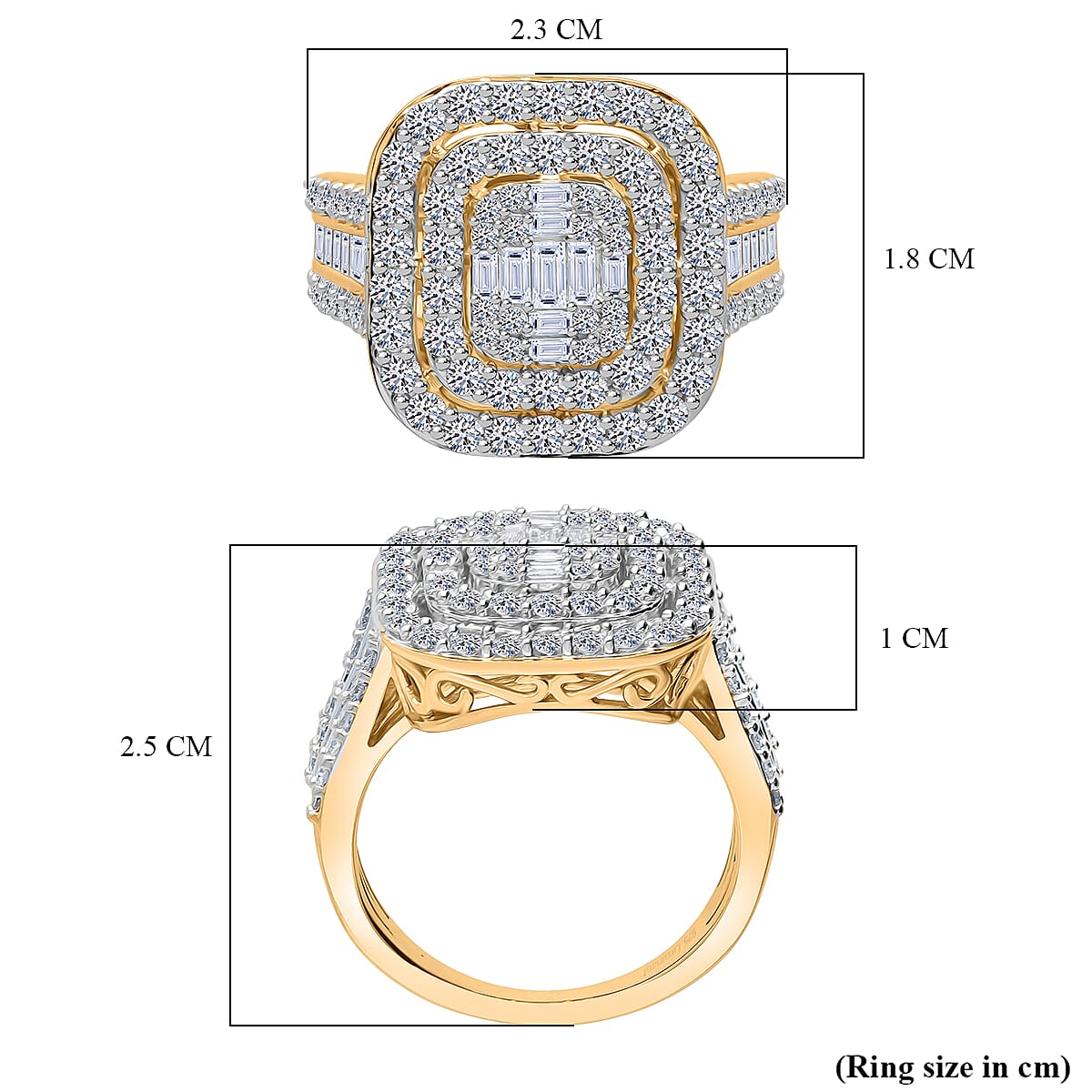 LUXURIANT 2 Ct. Lab Grown Diamond Cluster Ring