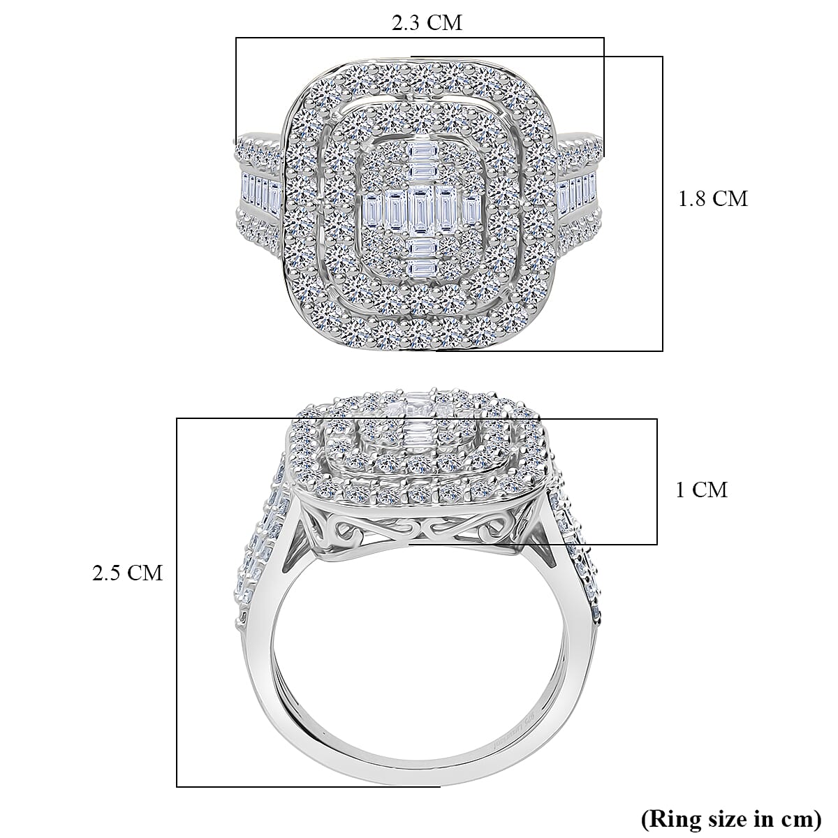 LUXURIANT 2 Ct. Lab Grown Diamond Cluster Ring