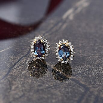 https://tjcuk.sirv.com/Products/82/7/8279200/Luxuriant-Lab-Grown-Alexandrite-White-Zircon-Earring-in-18K-YG-Plating_8279200_1.jpg?w=342&h=342