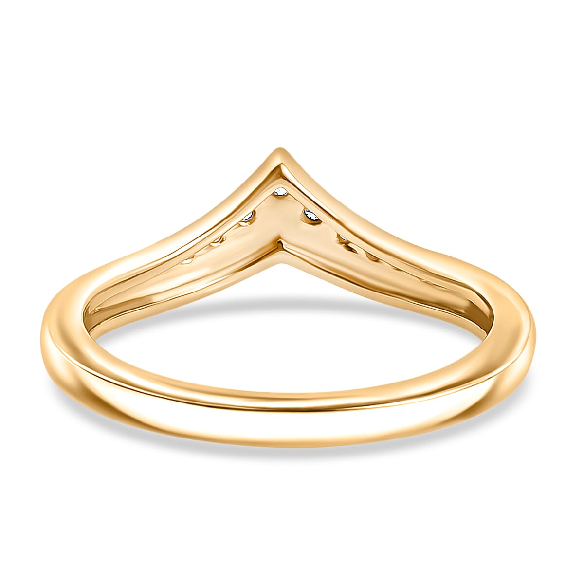 Luxuriant Lab Grown Diamond Chevron Knife Edge Ring