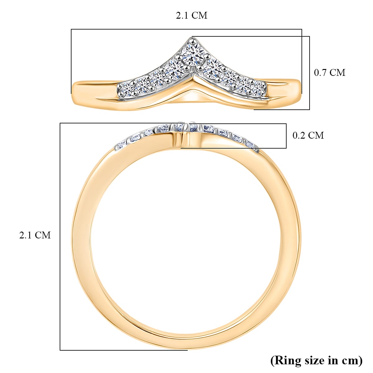 Luxuriant Lab Grown Diamond Chevron Knife Edge Ring