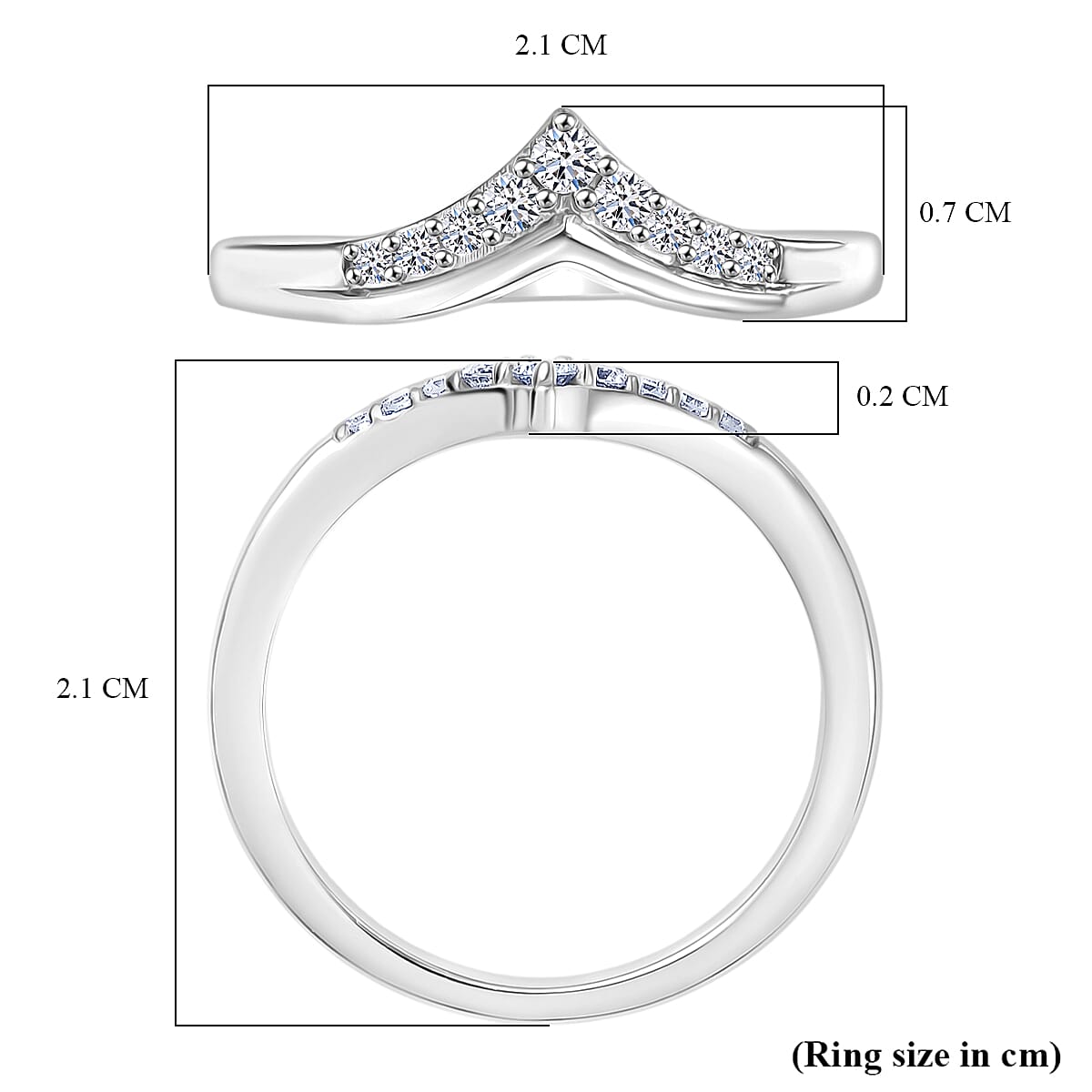 Luxuriant Lab Grown Diamond Chevron Knife Edge Ring