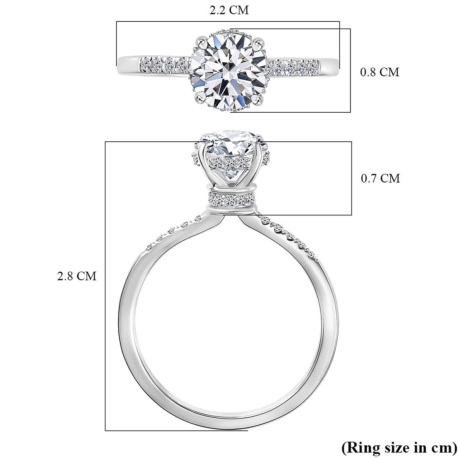 Luxuriant 950 Platinum IGI Certified Lab Grown Diamond (VS-EF) Ring 1.51 Ct, Platinum Wt. 4.16 Gms.