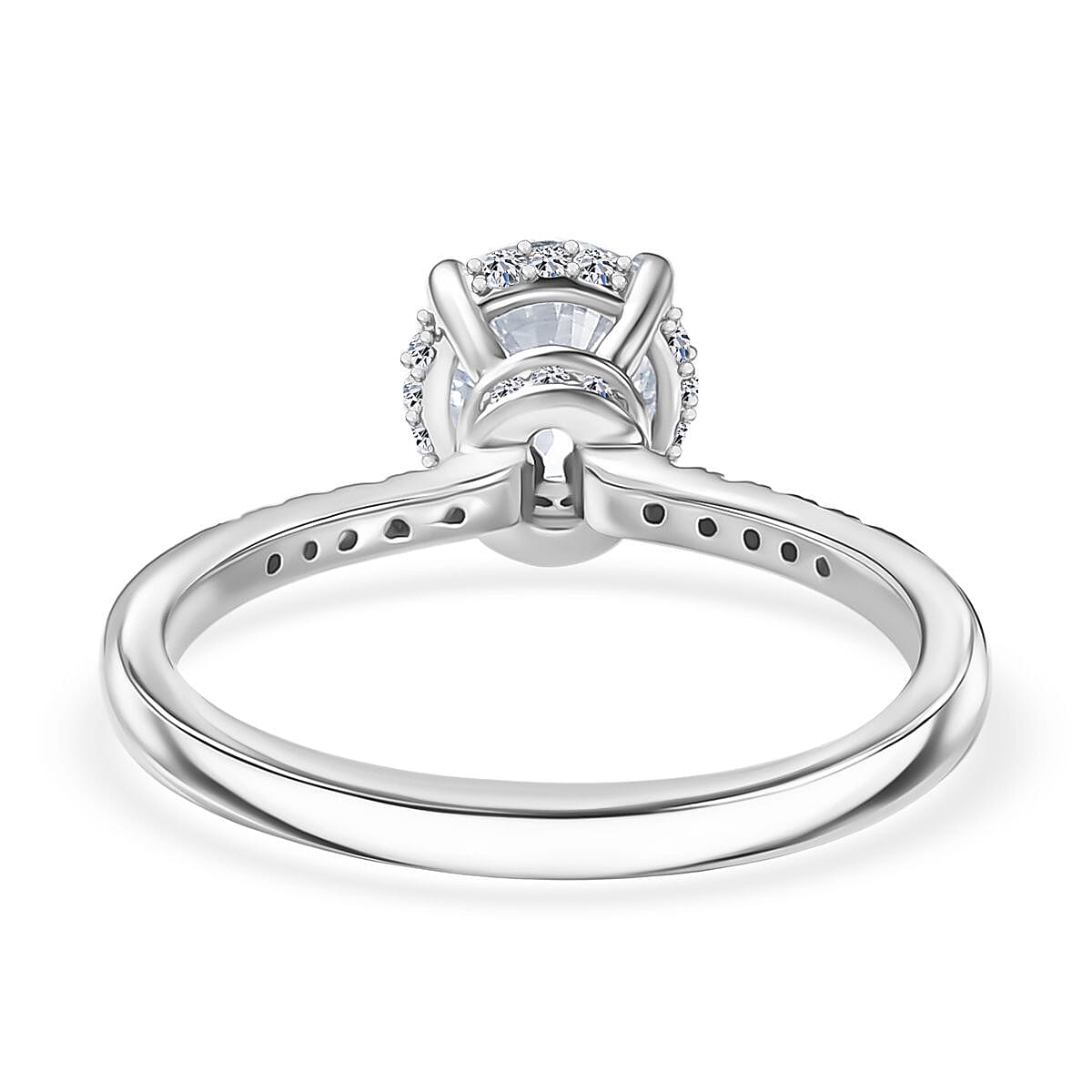Luxuriant 950 Platinum IGI Certified Lab Grown Diamond (VS-EF) Ring 1.51 Ct, Platinum Wt. 4.16 Gms.