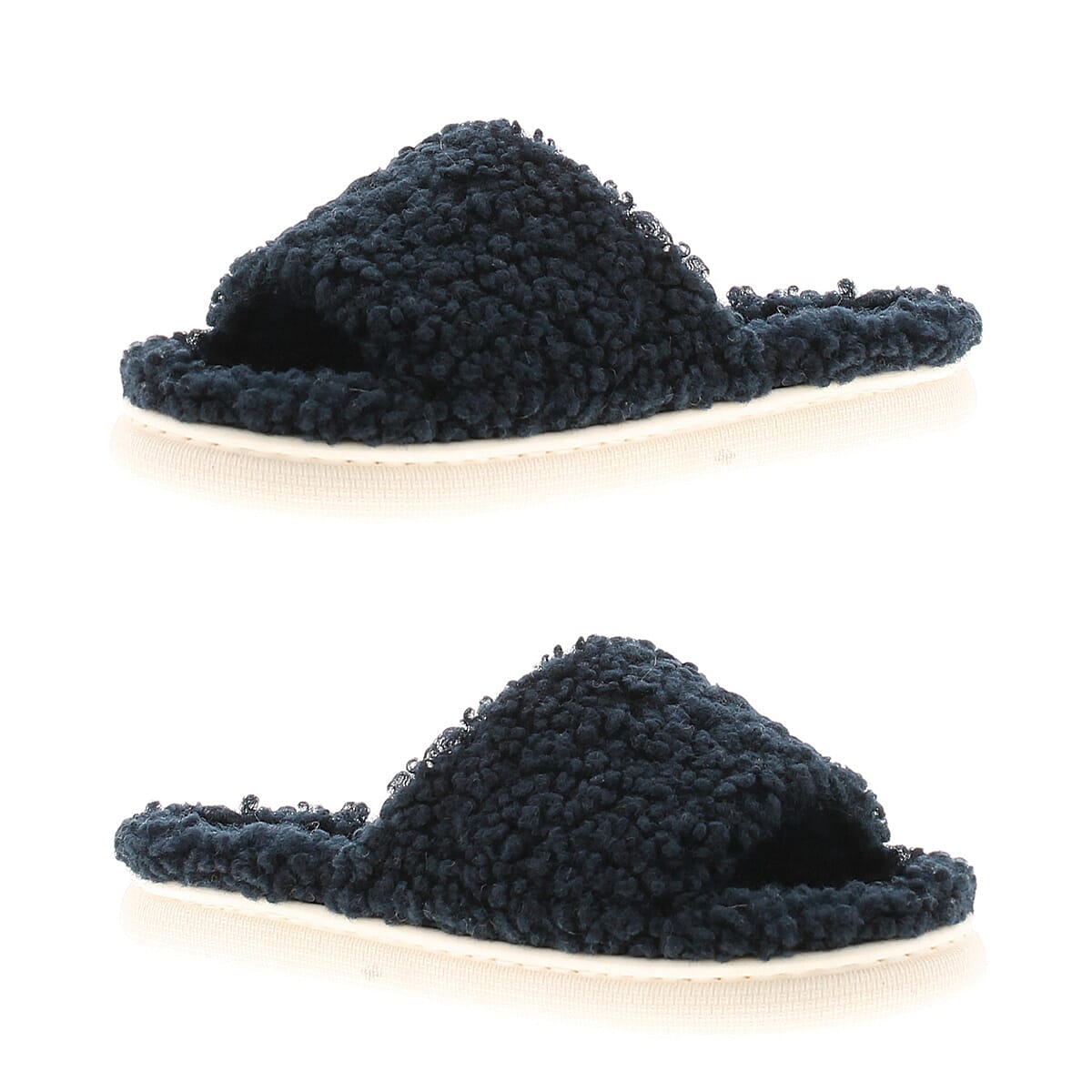 DR-KELLER-Ladies-Borg-Slipper-Size-3-4-Navy